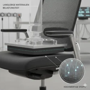 Hochwertige Materialprüfung im Rahmen einer langlebiger bürostuhl test Analyse.
