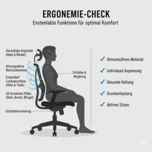 Ergonomische Sitzposition bewertet im bürostuhl atmungsaktiv test.