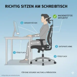 Korrekte Körperhaltung und Nackenstütze bei einem bürostuhl mit kopfstütze test Vergleich.