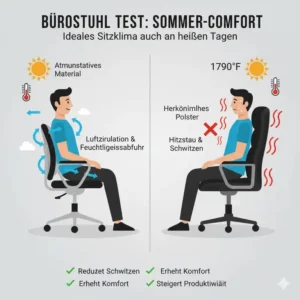 Angenehmes Sitzklima im Sommer dank bürostuhl atmungsaktiv test Empfehlungen.