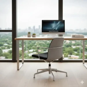 Ein moderner Design-Bürostuhl im Home-Office – bewertet im bester bürostuhl test 2026.