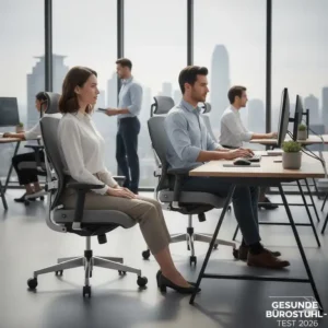 Gesunde Sitzhaltung am Schreibtisch: welcher bürostuhl ist der beste 2026 zur Prävention von Rückenschmerzen.