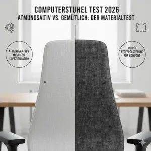 Atmungsaktives Mesh-Material eines Bürostuhls aus dem computerstuhl test 2026.