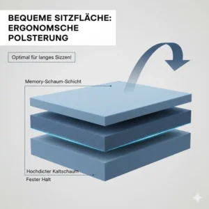 Die komfortable Polsterung und Sitzfläche der besten Modelle im bürostuhl bequem test 2026 im Detail.