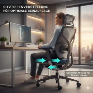 How to adjust the seat depth on your rueckenschonender buerostuhl empfehlung for better leg support.