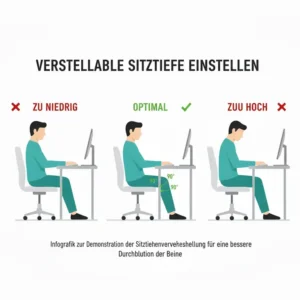 Die optimale Sitztiefe finden im aktuellen Bürostuhl rückenfreundlich Test.
