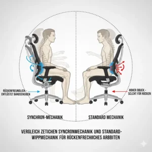 Warum die Synchronmechanik in jeder Bürostuhl Bandscheibenvorfall Empfehlung enthalten sein sollte.