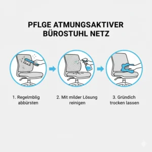 Tipps zur Reinigung der Netzstoffe basierend auf unserem Bürostuhl für Schwitzen Vergleich.