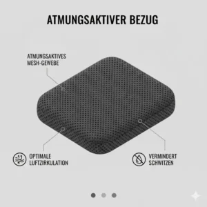 Atmungsaktives Mesh-Gewebe für ein Bürostuhl Sitzkissen ergonomisch und komfortabel.