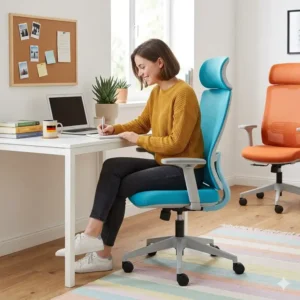 Design-Varianten und moderne Farben für einen stylischen bürostuhl fürs studium passend zur Einrichtung.