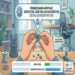 Ruhiges Arbeitsumfeld und bessere Konzentration dank der Nutzung von Bürostuhl leise rollen.