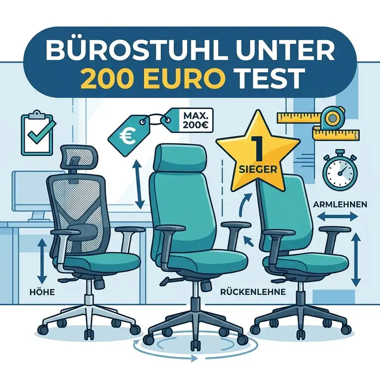 Der ultimative bürostuhl unter 200 euro test 2026: Top 5 Modelle mit bestem Preis-Leistungs-Verhältnis