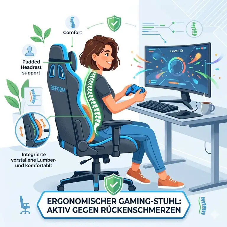 Gaming stuhl gegen rückenschmerzen: Die 5 besten Modelle 2026 im Experten-Check