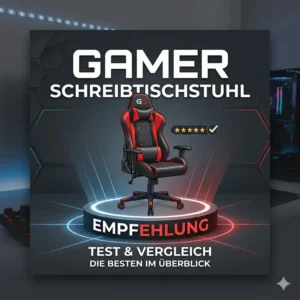 Verstellbare Armlehnen und Rückenlehne einer Gamer Schreibtischstuhl Empfehlung