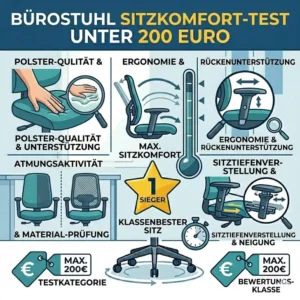 bürostuhl unter 200 euro test Bewertung des Sitzkomforts.