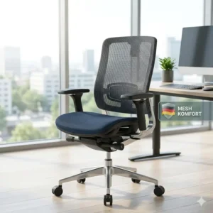 Moderner Bürostuhl mit Netzstoff als technische Ergänzung zum Bürostuhl Leder vs Stoff Vergleich