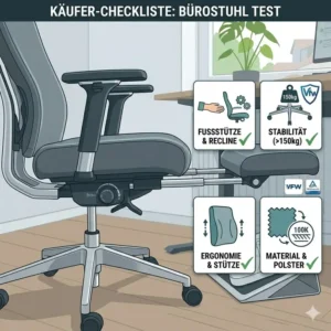 Kaufkriterien Checkliste für den Bürostuhl mit fußstütze test.