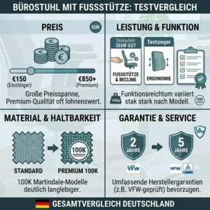 Preis-Leistungs-Vergleich im großen Bürostuhl mit fußstütze test.