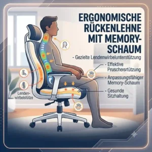Focus on the ergonomic backrest design and support of the bürostuhl mit memory schaum.