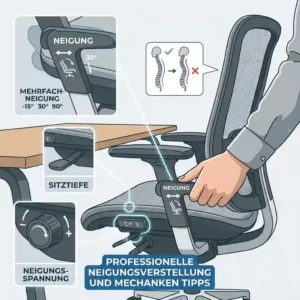 An infographic showing how to relieve spinal pressure and prevent back pain by following these bürostuhl neigungsverstellung tipps.