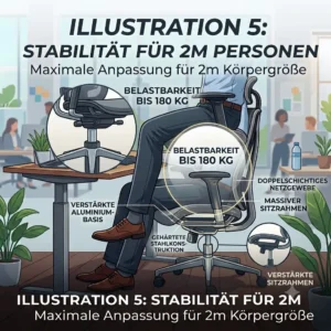 bürostuhl für große menschen 2m illustration weight capacity