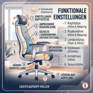 A stylish illustration of a modern home office setup featuring the bürostuhl mit memory schaum.